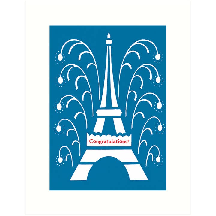 Eiffel Tower | Congratulations Greeting Card for wholesale by Lucca Paperworks