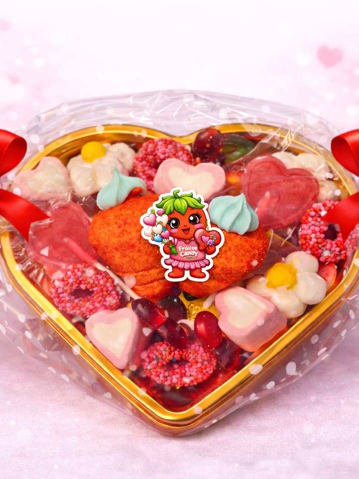 Coffret Cœur bonbons pour la vente par FRAISIE CANDY
