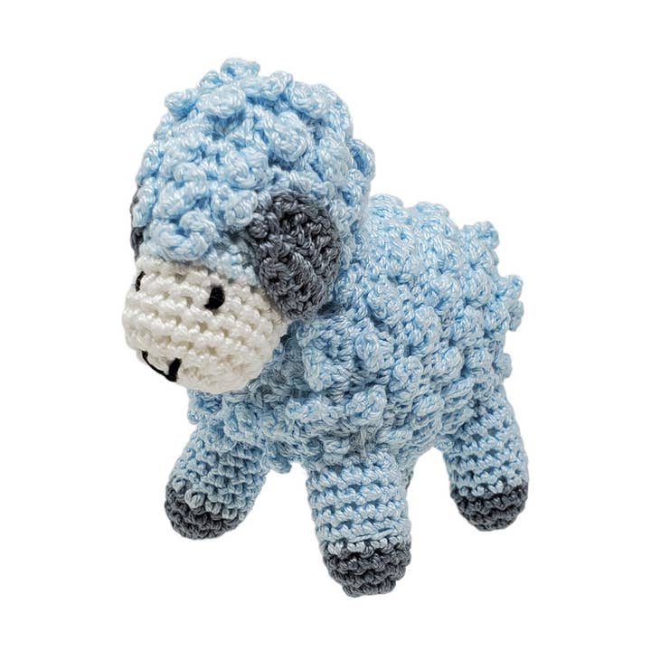 Melange Collection – Großhandel Kuschel-/Plüschtier – Kind & Baby – Little Crochet Lamm - Blau0