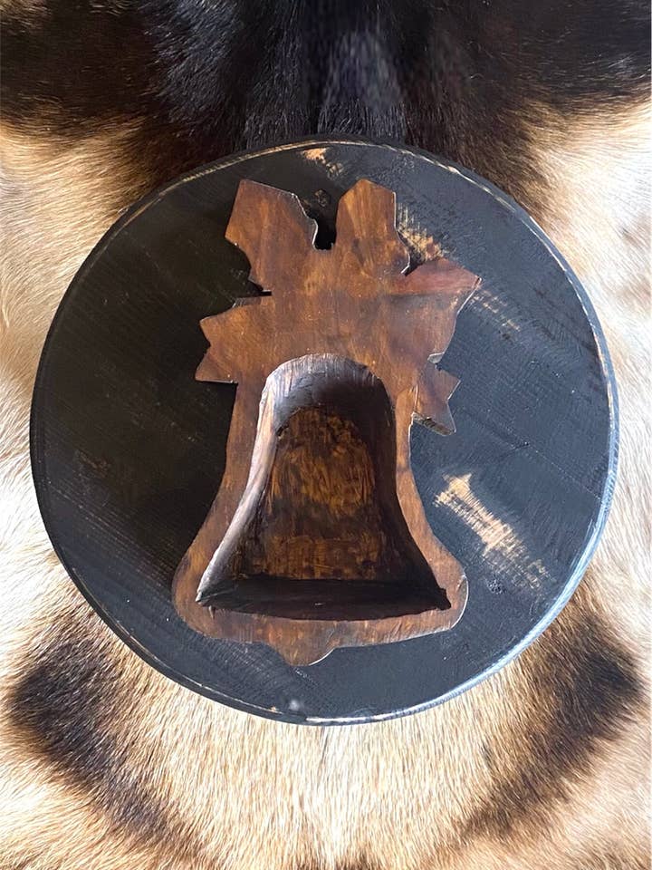 Christmas bell wood bowl for wholesale by Luises Perez Imports LLC