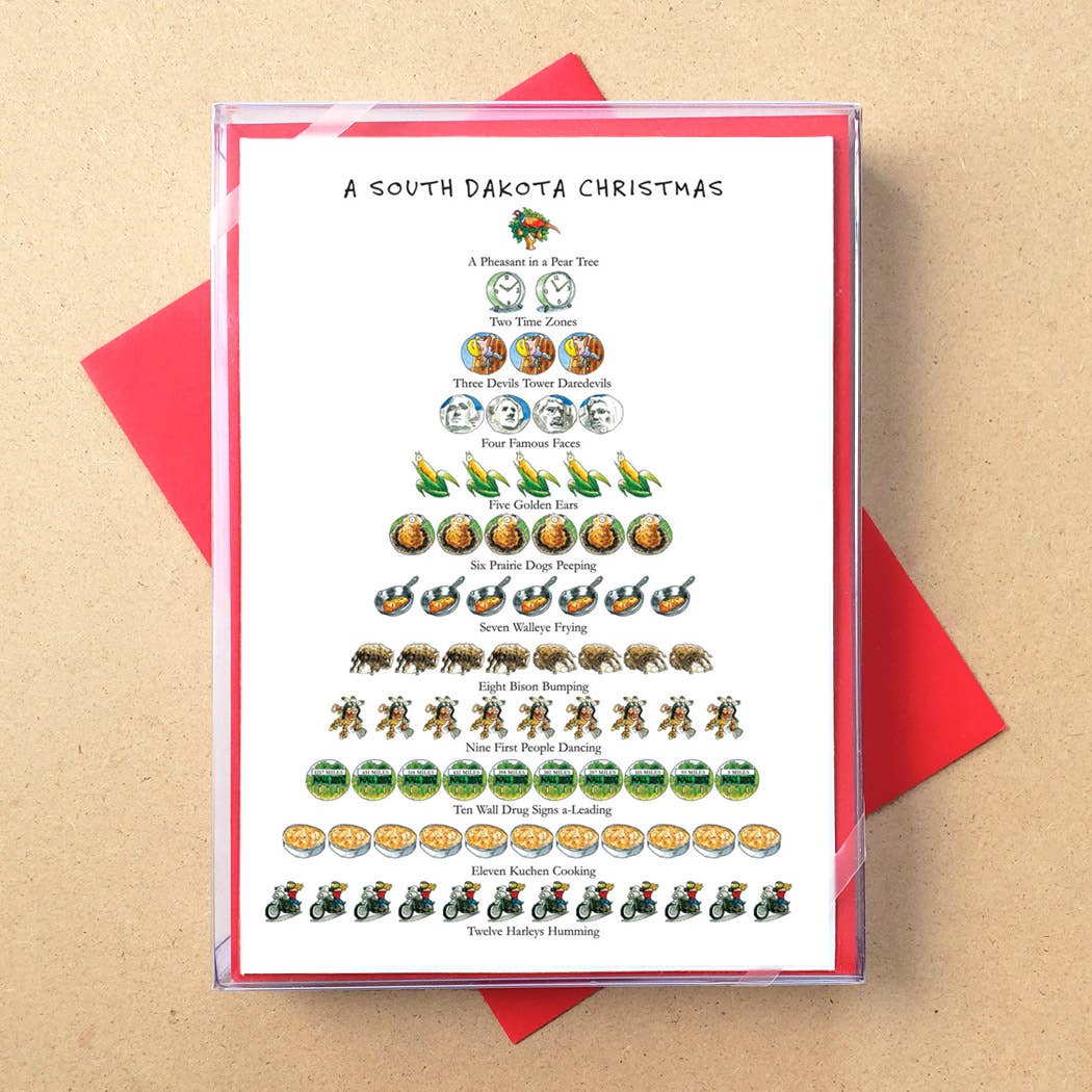 Allport Editions – Großhandel Weihnachtskarte – „Staaten: 12 Days of Christmas“ -Boxkarten — ALLE 50 BUNDESSTAATEN!40