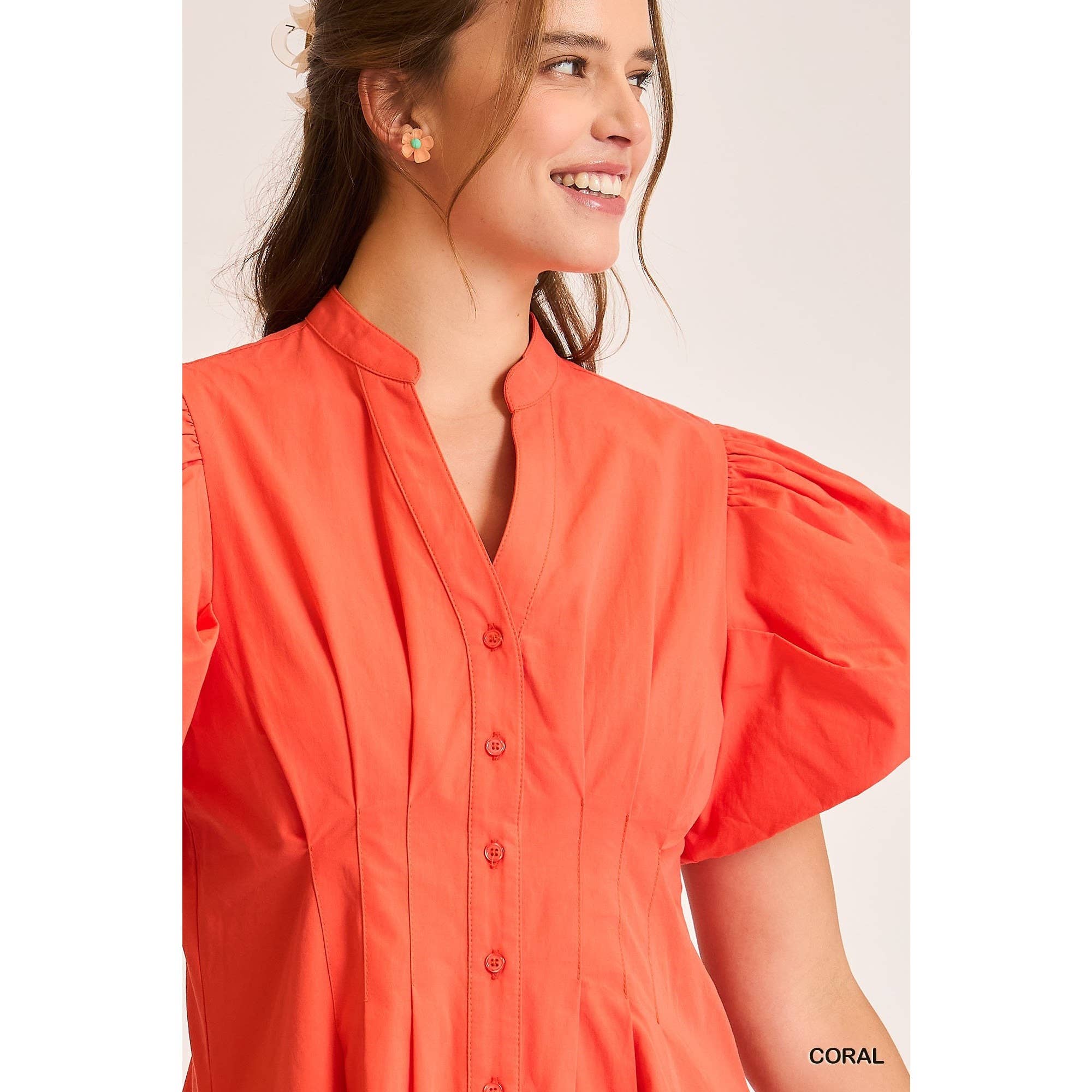 STYLE USA - Vente Robe – femme - Robe plissée à manches courtes9