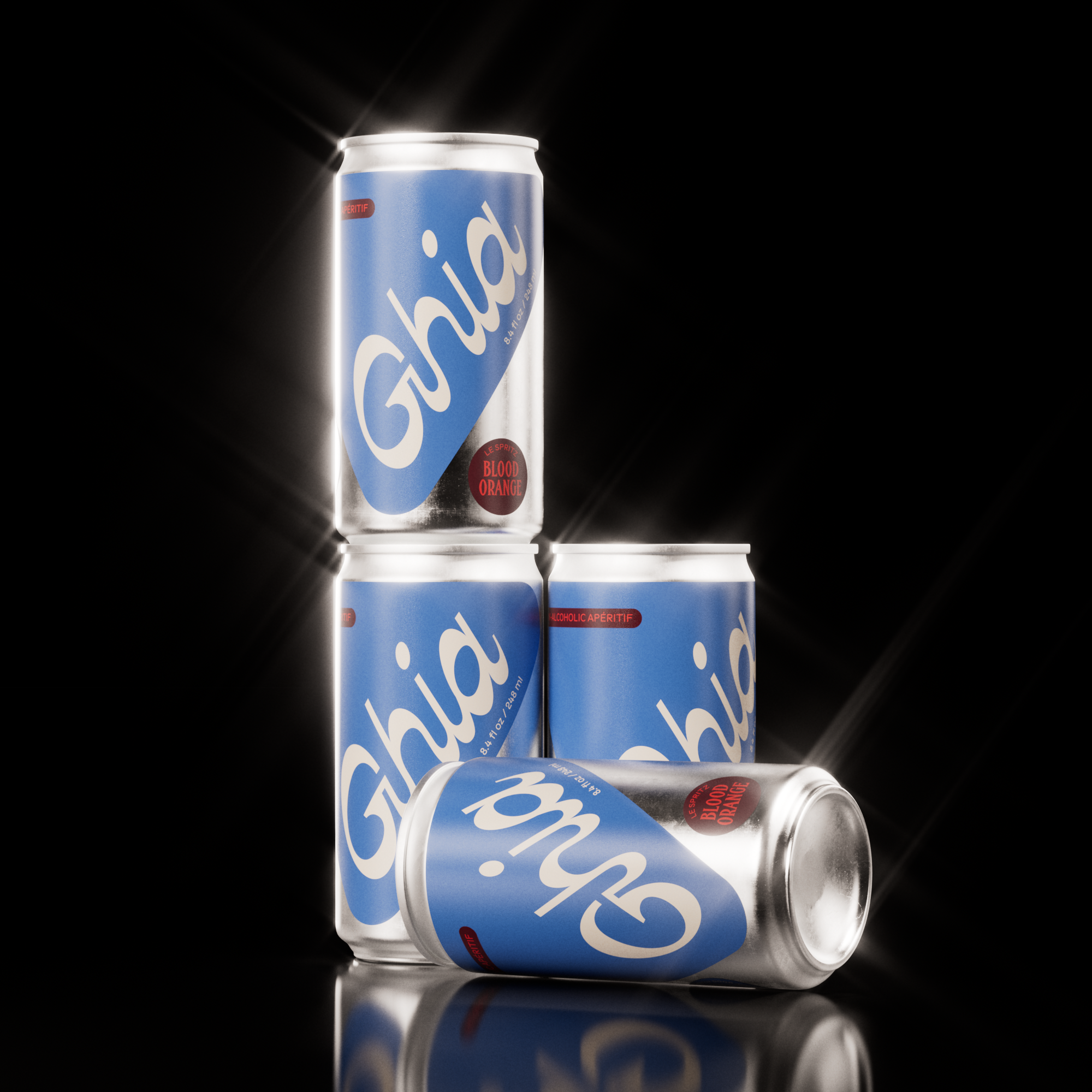 Ghia - Wholesale Non-Alcoholic Aperitif/Mocktail - Le Spritz - Blood Orange - Case of 24 (4-pks)2