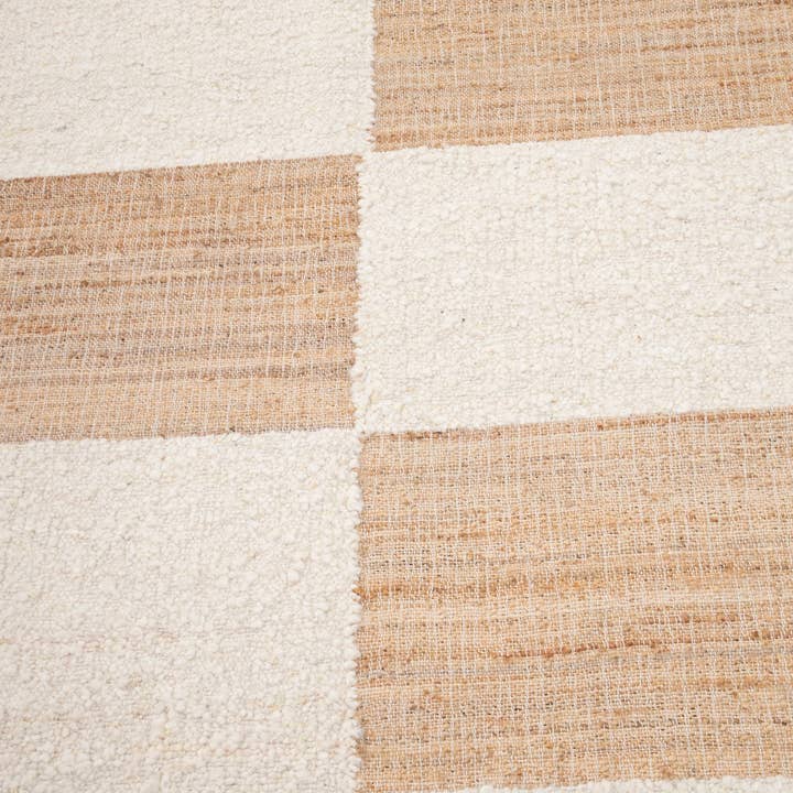 Aesthetic Homes LLC - Wholesale Area Rug - Natural Wool Jute Rug, Ivory Boho Moroccan Hand Woven TN-968