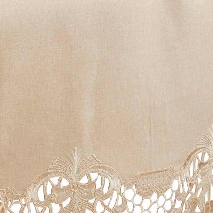 Ecru Delicate Embroidery Tablecloth for wholesale on Faire