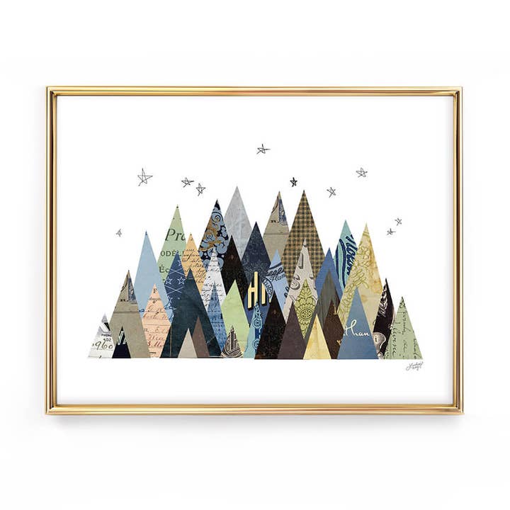 Collage de montagne - Art Print pour la vente par Lindsey Kay Collective