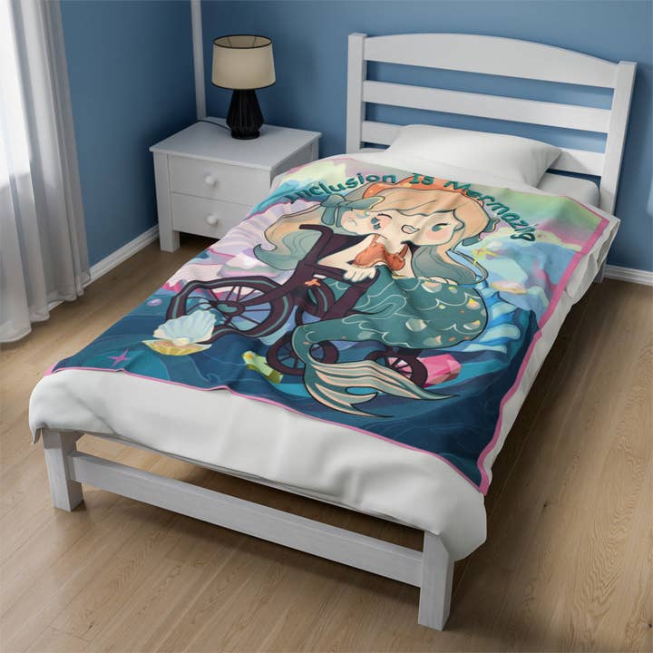 Inclusion is Mermazing Blanket for wholesale by Inclusive Art House