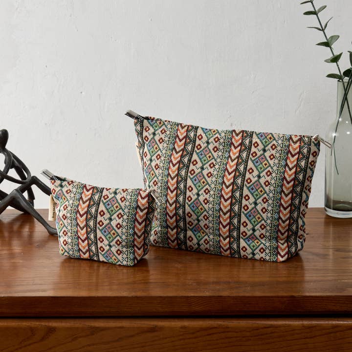 Sparkle Being - Wholesale Toiletry Bag - Women's - Modern Aztec Toiletry Bag - Travel-Friendly Cosmetic Bag6