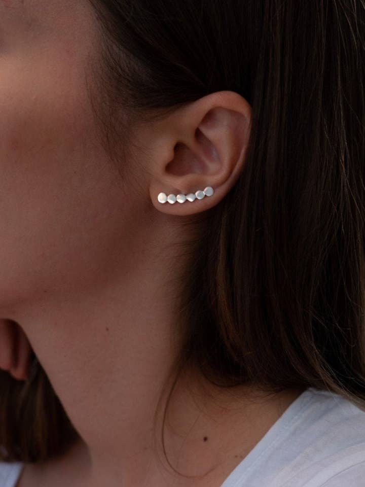 klipper øre klatrer, sølv øre klatrer, kurateret ørering, øre for engroshandel hos North & South jewelry