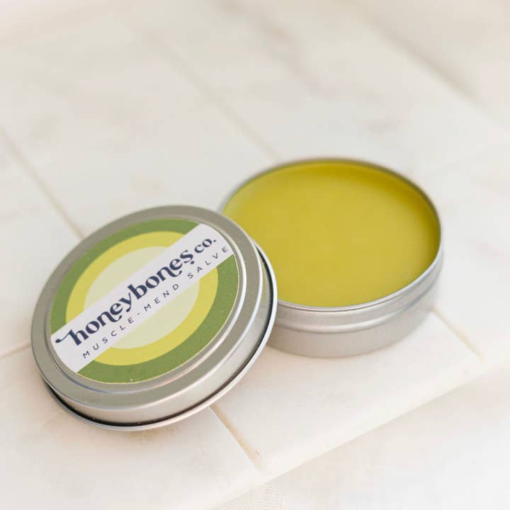 Honey Bones Co. | Botanical-Based Home + Body Care - Wholesale Healing Salve/Balm/Cream - Muscle-Mend Salve - Athlete Muscle Rub & Joint Pain Relief