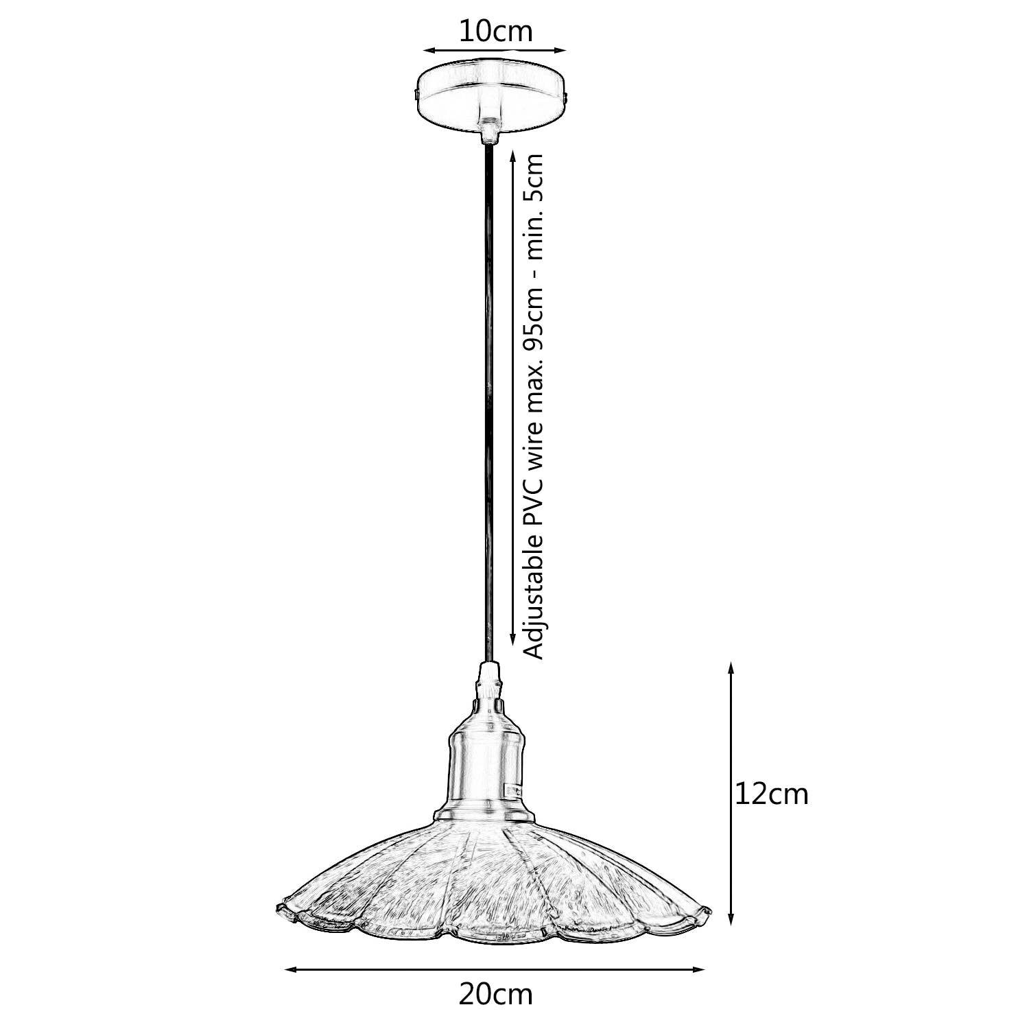 Ledsone - Vendita all'ingrosso Lampadario/lampada a sospensione - Lampadario a sospensione da soffitto in metallo ondulato color rame spazzolato4