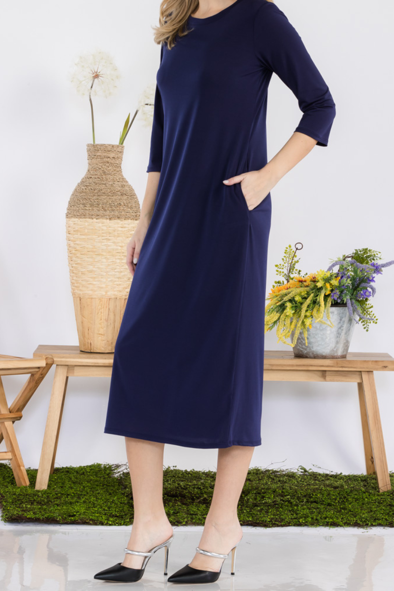 Celeste Clothing - Vente Robe – femme - ROBE À SUPERPOSER CLASSIQUE AVEC POCHES -CD4387516