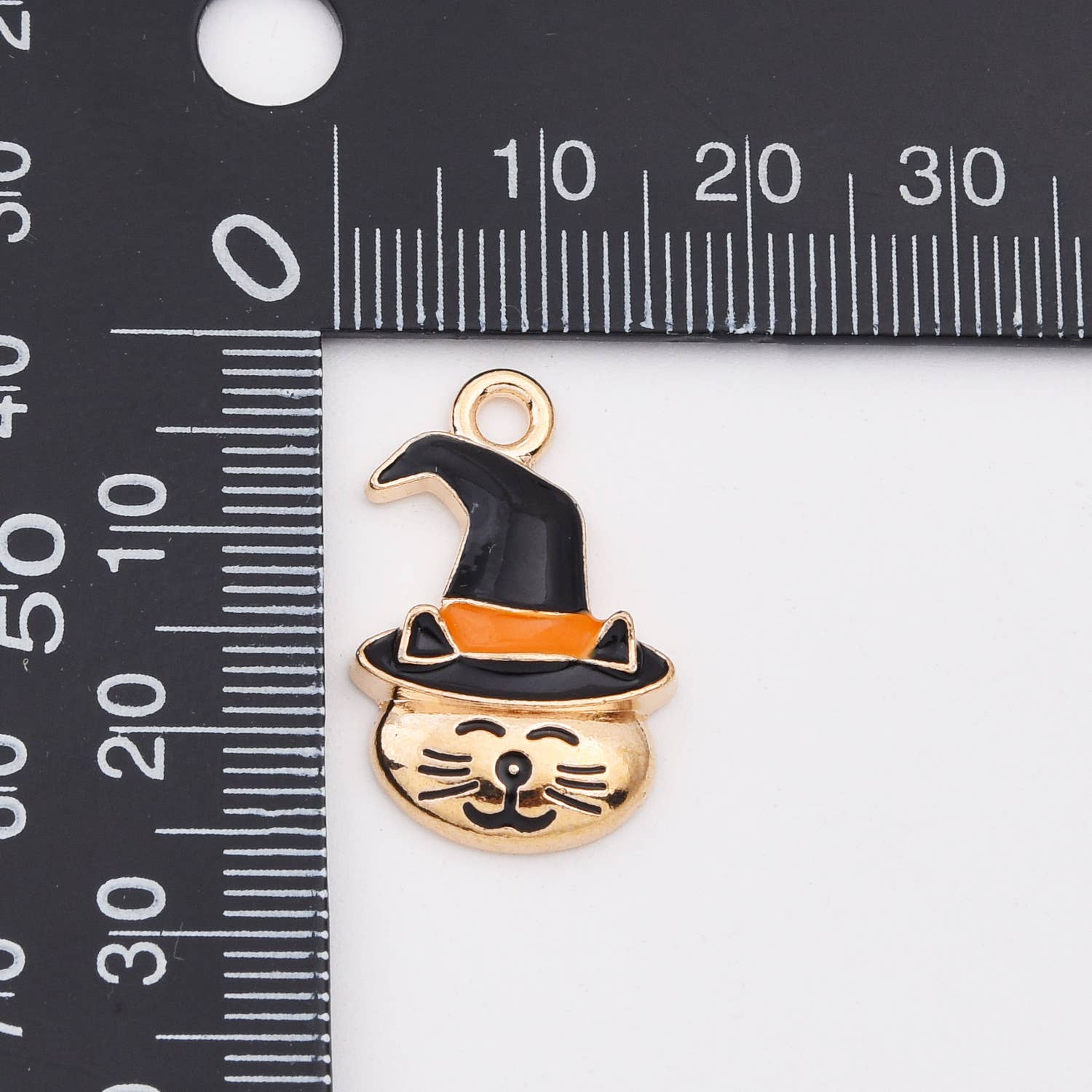 findings4uGem – wholesale Hänge-/berlockhalsband – Guldpläterad Emalj Halloween Fint Berlockhänge, CP21507