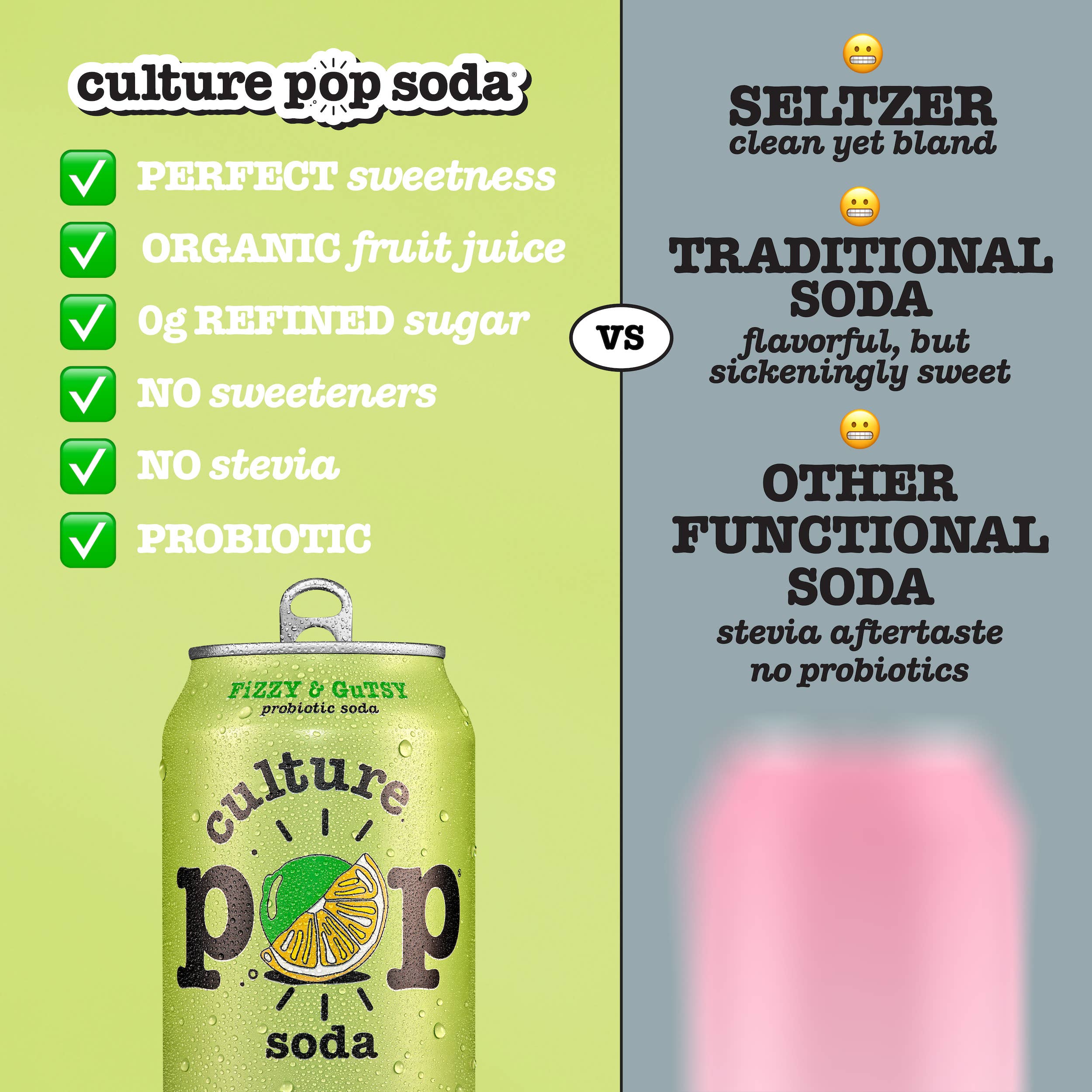 Culture Pop Soda - Wholesale Soda/Carbonated Drink - LEMON LIME - 12 Pack3