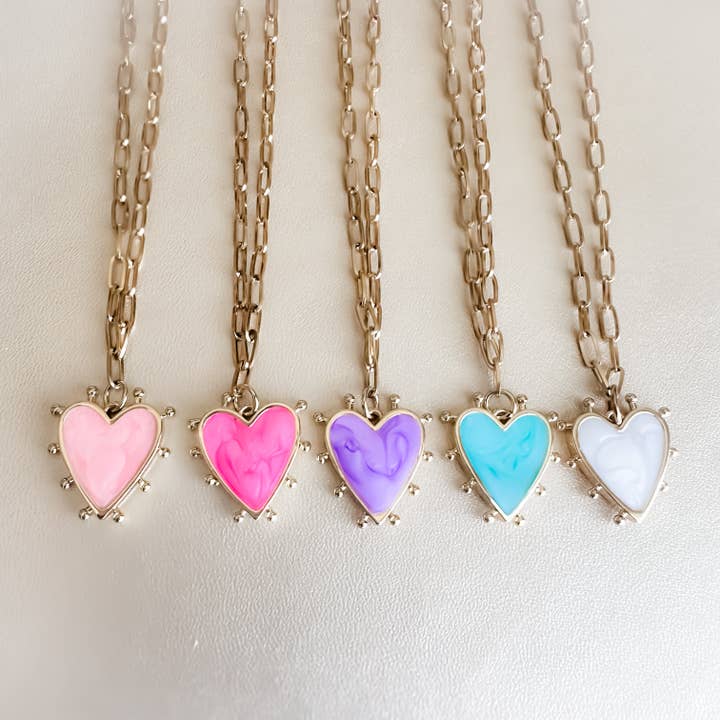 Spiked Heart Necklace for wholesale by Elly Marie Jewelry
