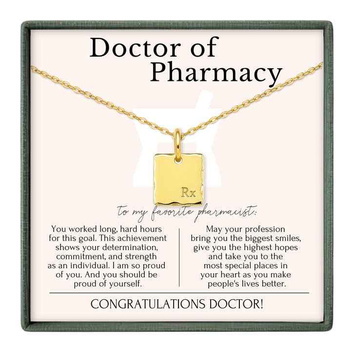 Pharmacist Graduation - Pharmacy Rx Charm Necklace for wholesale by hope love shine