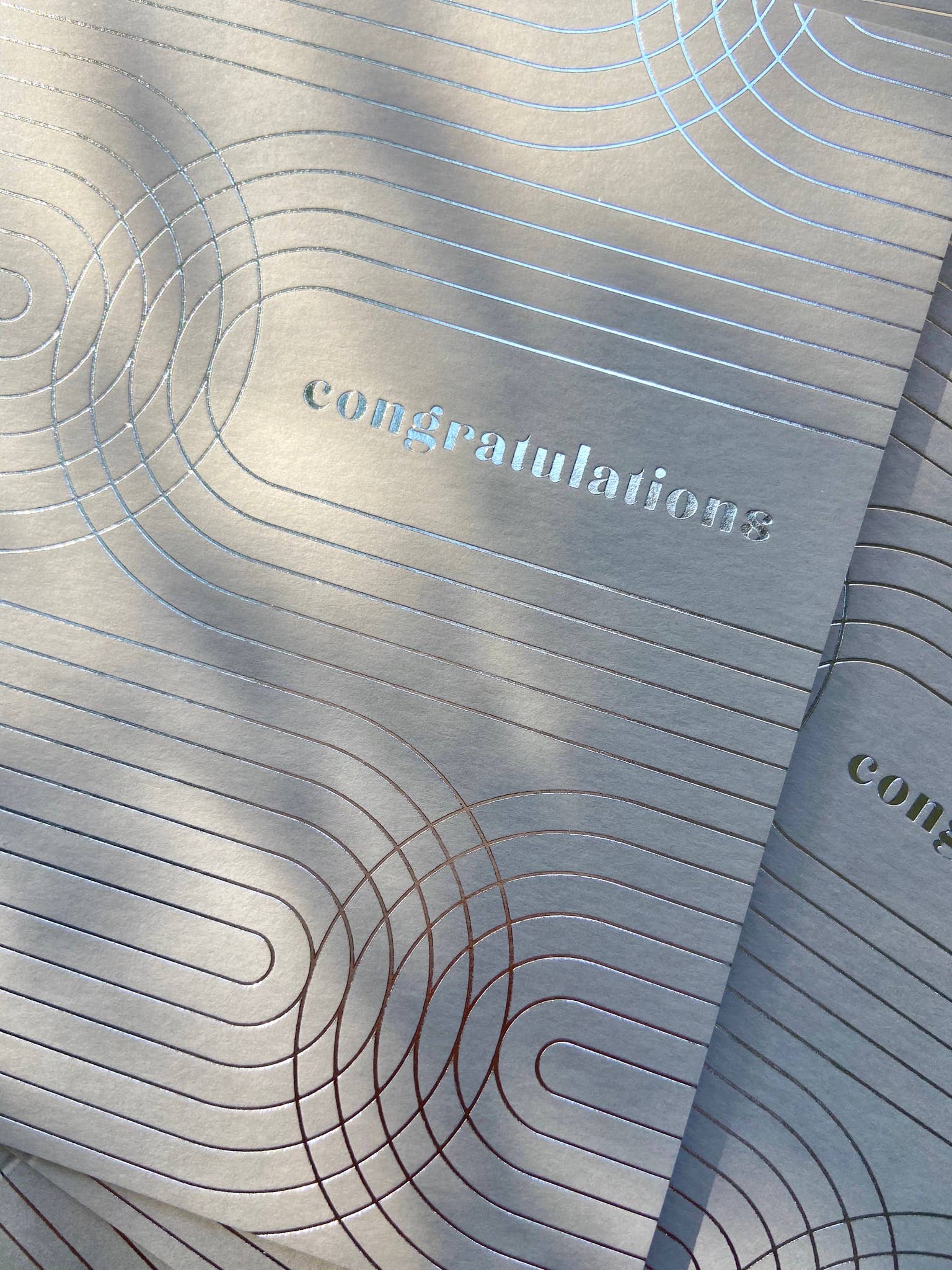 Missive - Vente Cartes de félicitations - Carte de félicitations Arches en papier argenté1