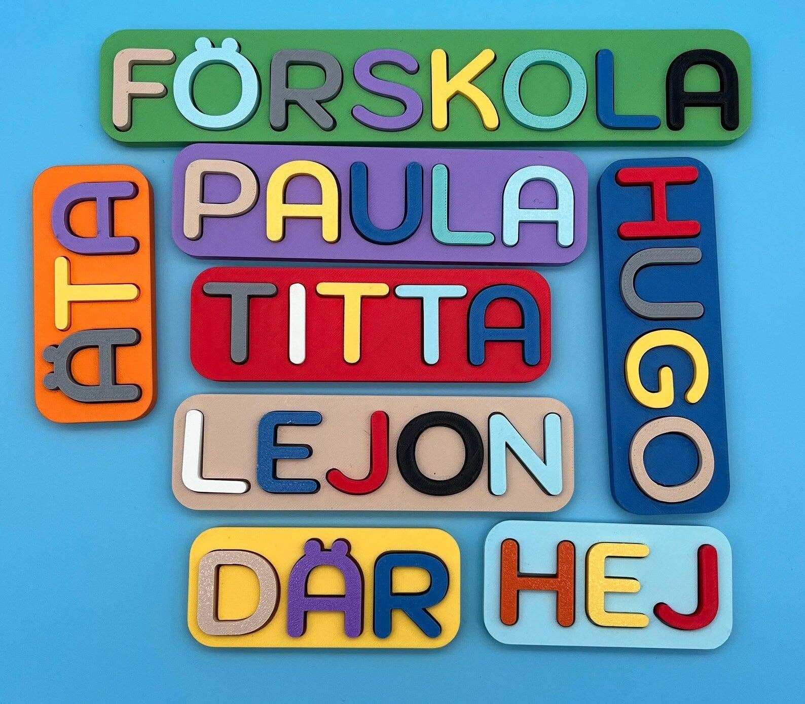 Preneel3dUniverse - Vente Puzzle – enfant - Puzzles de nom personnalisés imprimés en 3D pour tout-petits et enfants – Options de couleurs personnalisées2