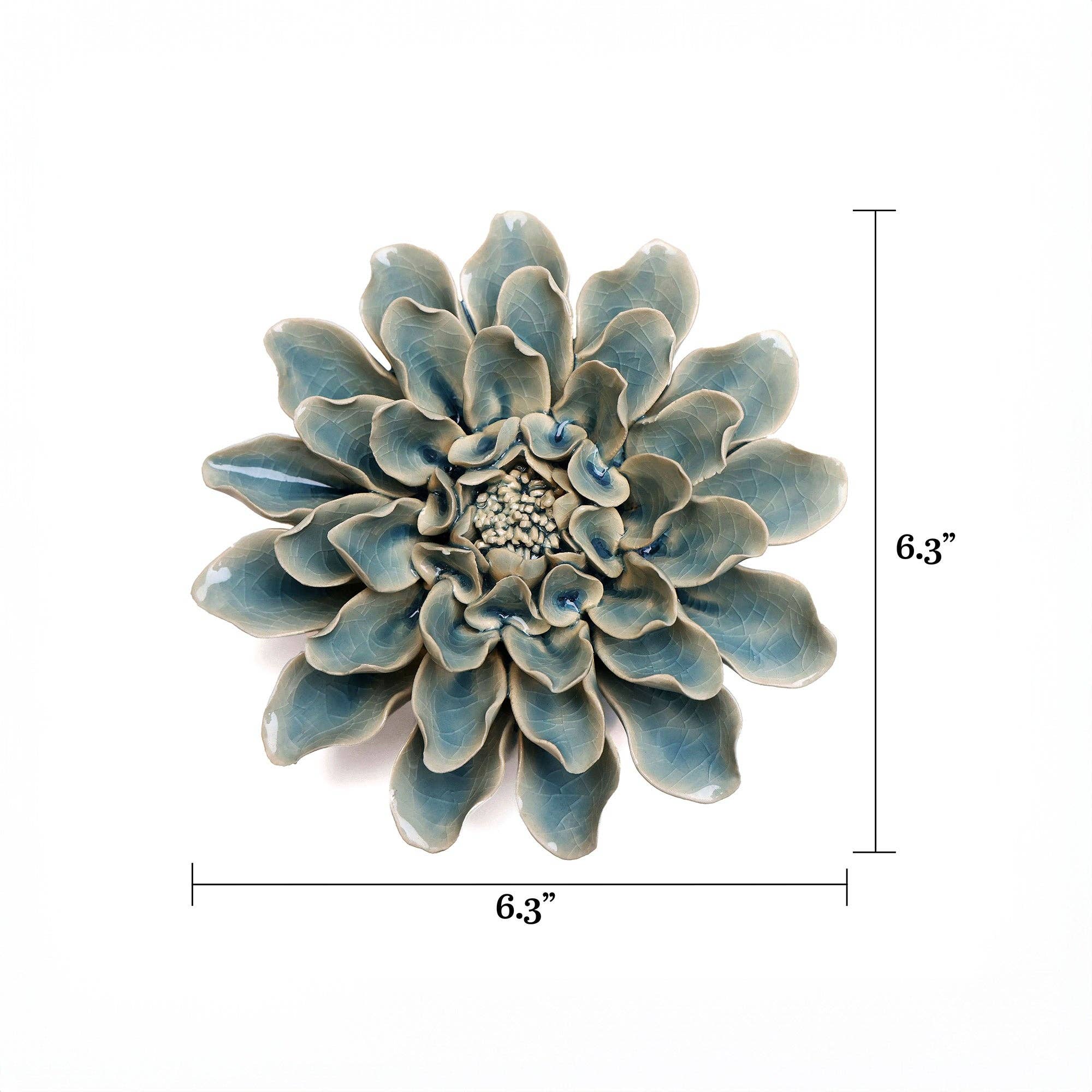 Teal Flower Powder Blue Aphrodite Dahlia for wholesale on Faire2
