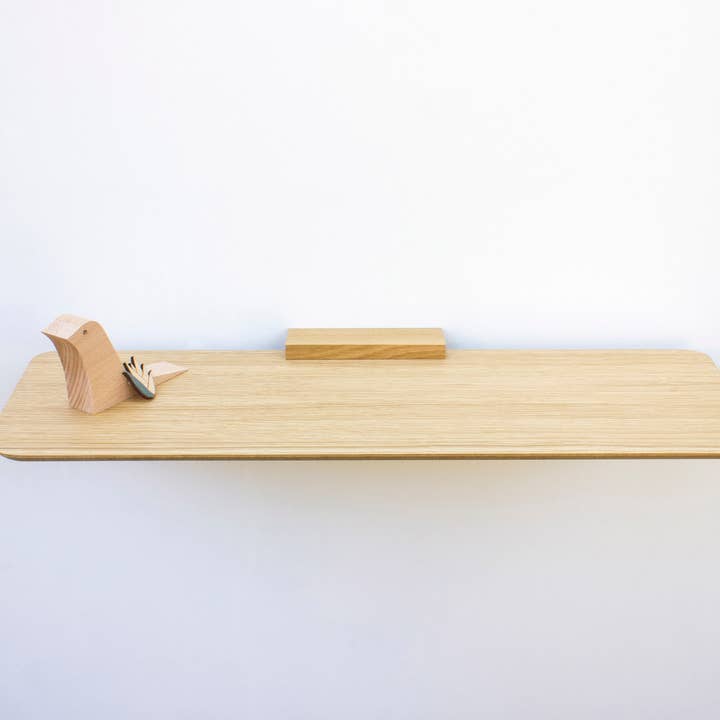 Reine Mère - Wholesale Wall Mounted Shelf - Oak wood shelf - Aileron L (made in France)2