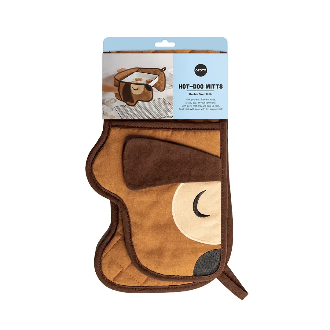 OTOTO - Vente Gants de cuisine/maniques - Gants de Four Double Hot Dog - Cadeaux de Noël pour la Cuisine5