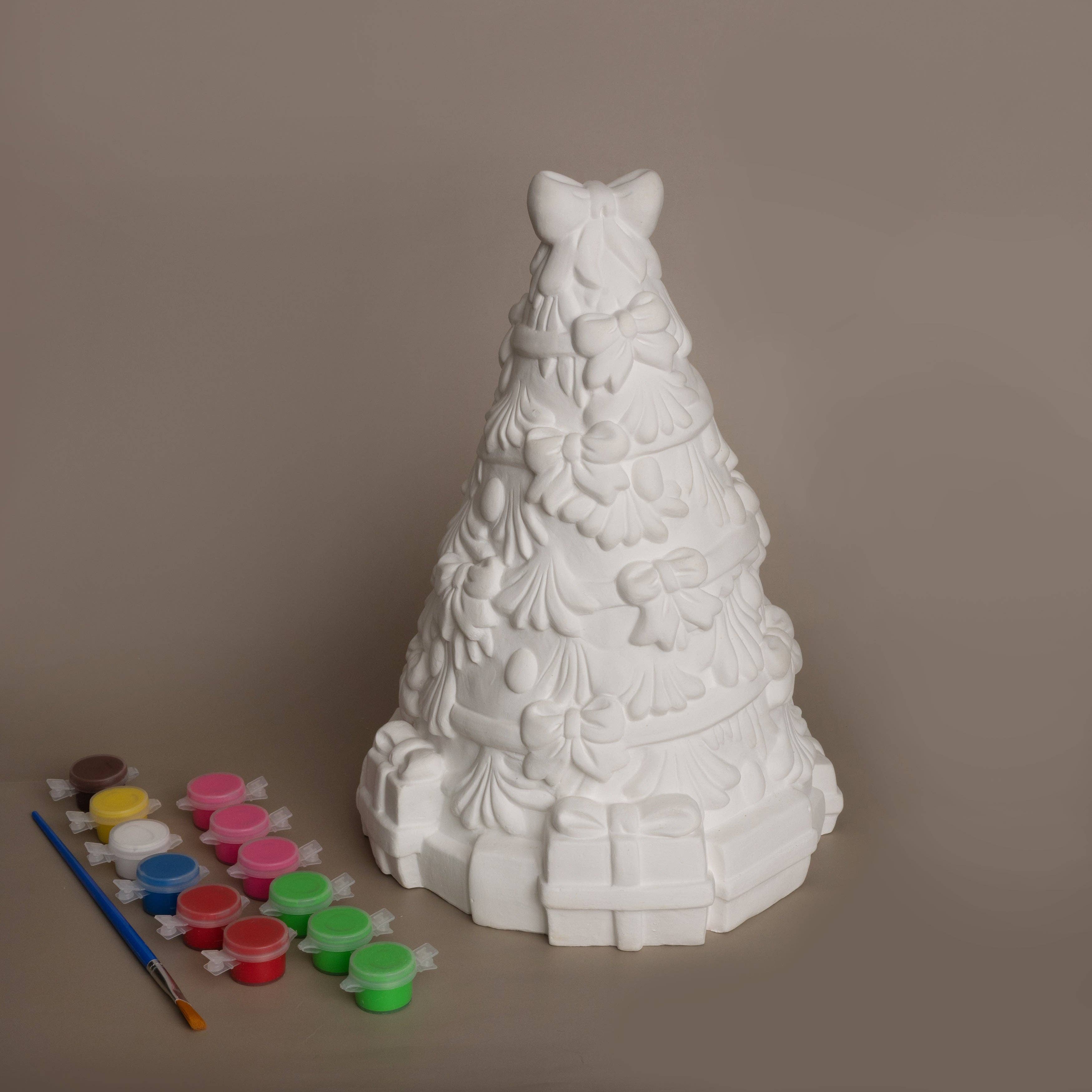 Jewelry Made by Me - Wholesale DIY Craft Kit - Strawberry Kazoo™ Paint-Your-Own Ceramic Christmas Tree DIY Craft Kit1