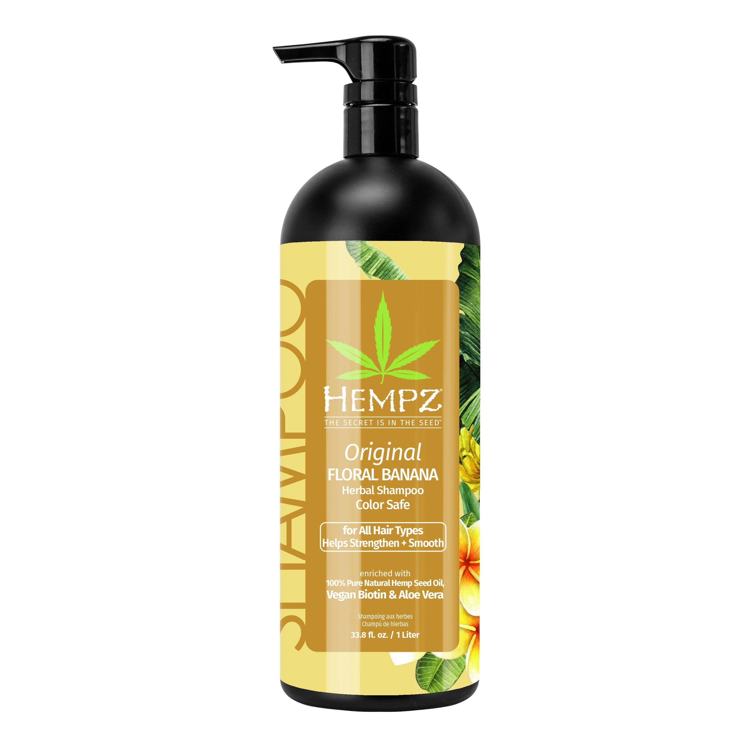 Hempz UK – Großhandel Haarshampoos – Original Floral Banana Kräutershampoo mit veganem Biotin und Aloe Vera für alle Haartypen0