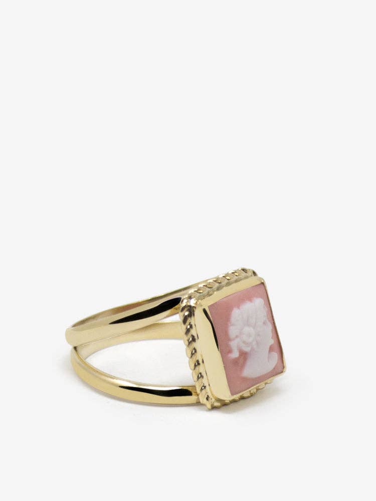 Vintouch Jewels - Vendita all'ingrosso Anelli cocktail/statement - L'amato anello con cammeo rosa3