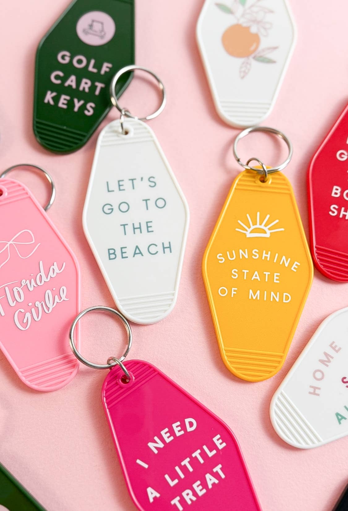 Declaration & Co - Vente Porte-clés – unisexe - Porte-clés rétro d'hôtel - Allons à la plage3