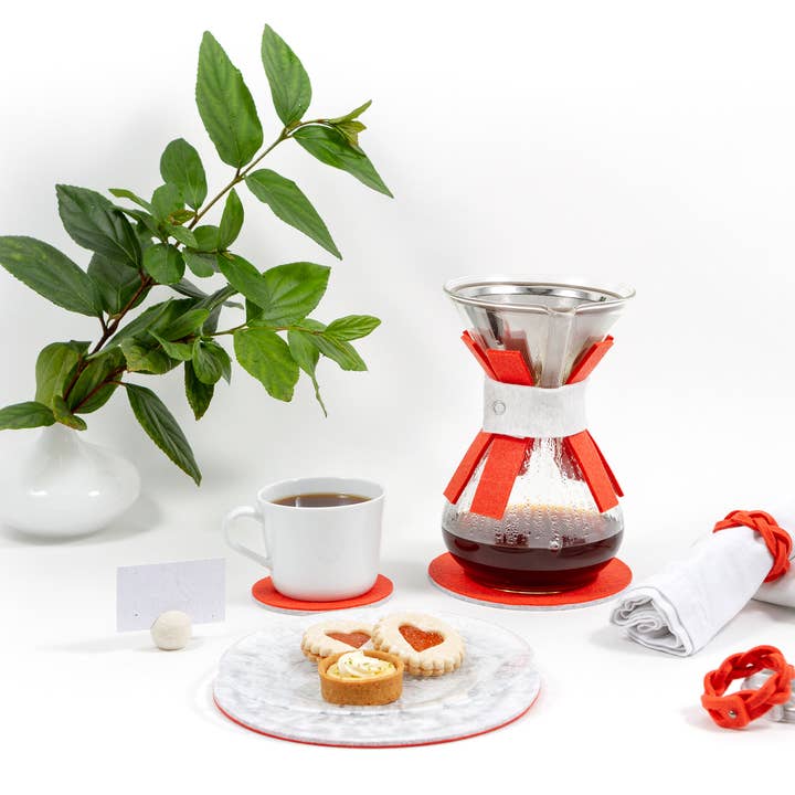 Studio 82° - Vendita all'ingrosso Sottopentola - Sottopentola multicolore 6" - Feltro di lana merino - Set di 24