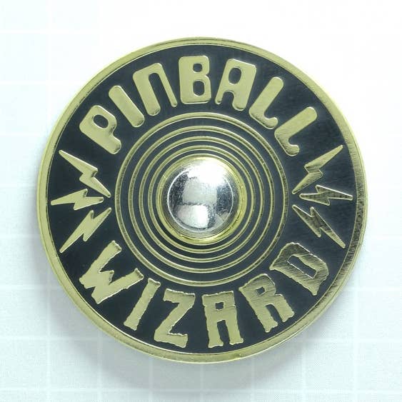 Pinball Wizard Gold Emalj Pin - Arcade Barcade för wholesale av 1980who