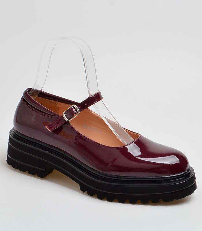 SWEET MAGIC MODA Y COMPLEMENTOS - Wholesale Flats - Women's - WIDE SOLE PATENT-STYLE POLIPILE SHOE