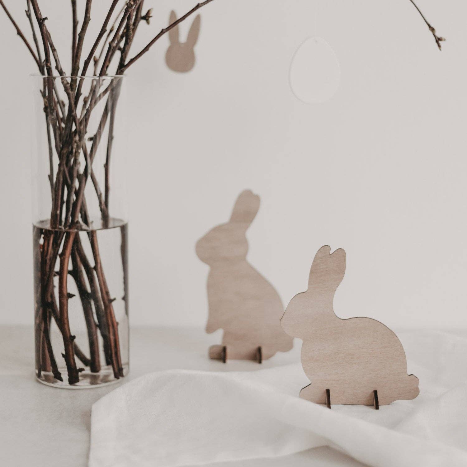 Eulenschnitt – Engroshandel Pyntefigur – Naturlige påskeharer i 2-pak3