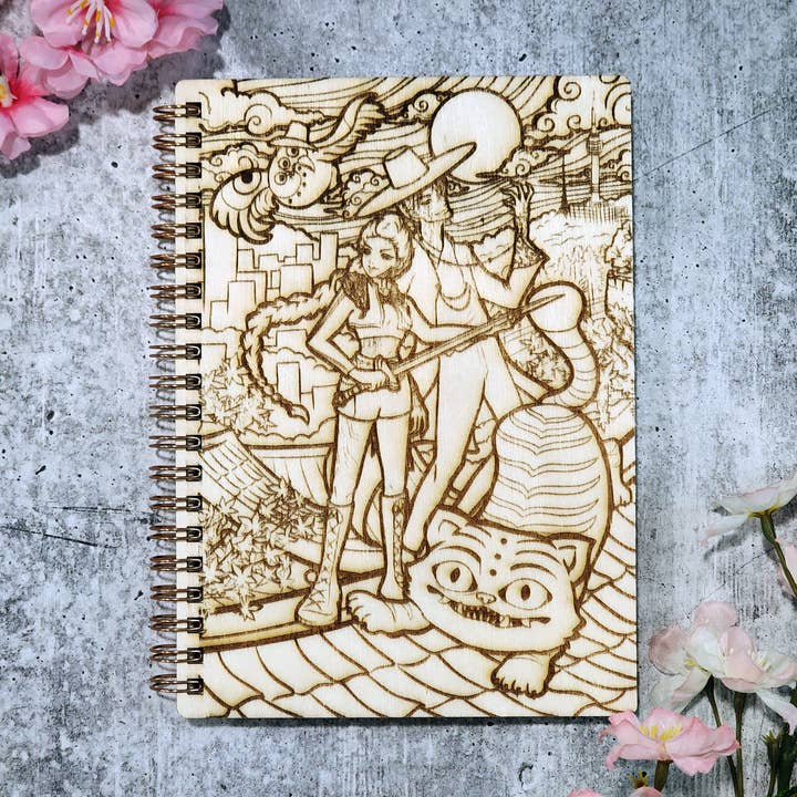 Korean Demon Hunters Fantasy Kpop Engraved 5x7 Sketchbook for wholesale by Muijistudio