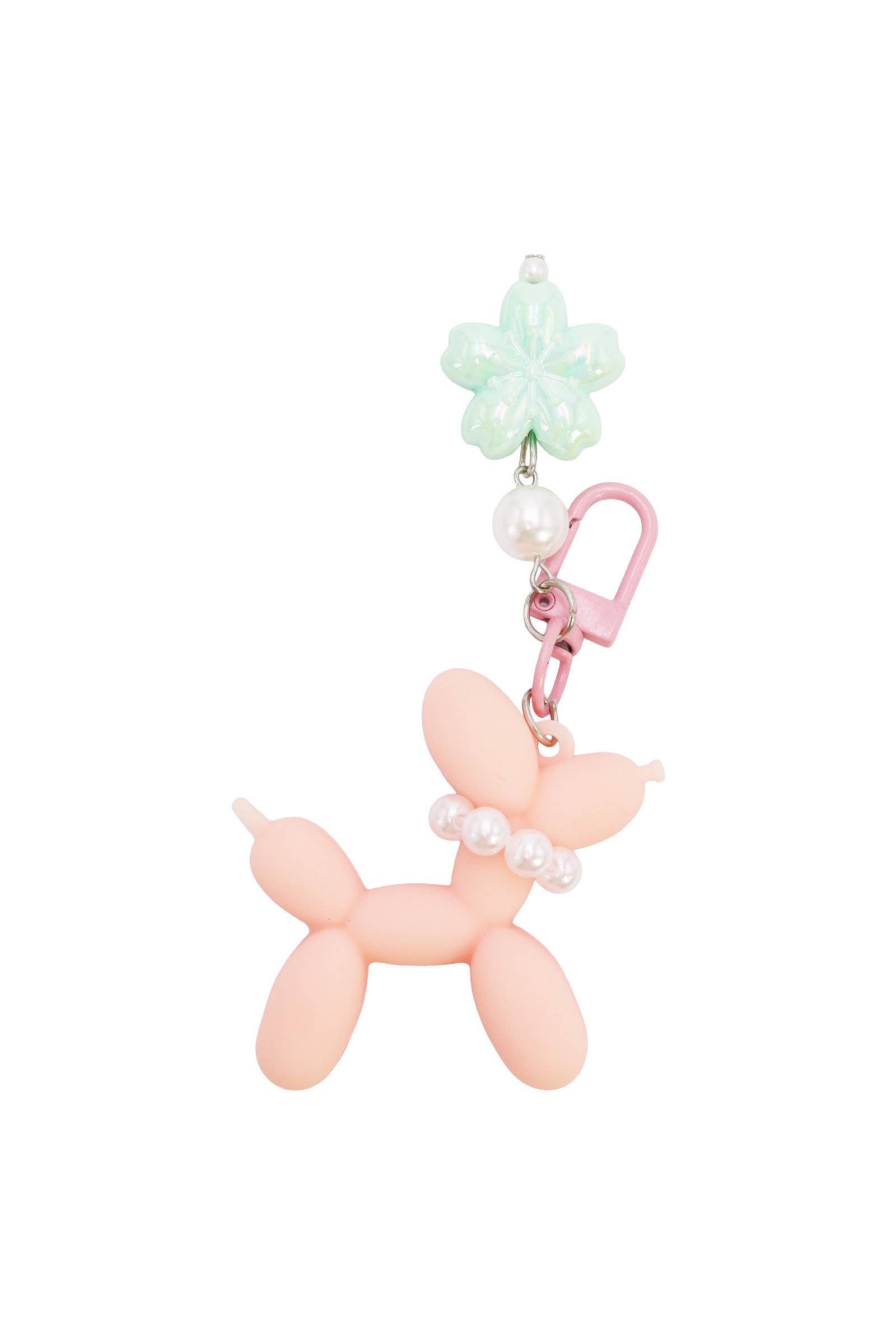ASSORTED Matte Balloon Dog Pearlescent Resin Key Chain for wholesale on Faire10