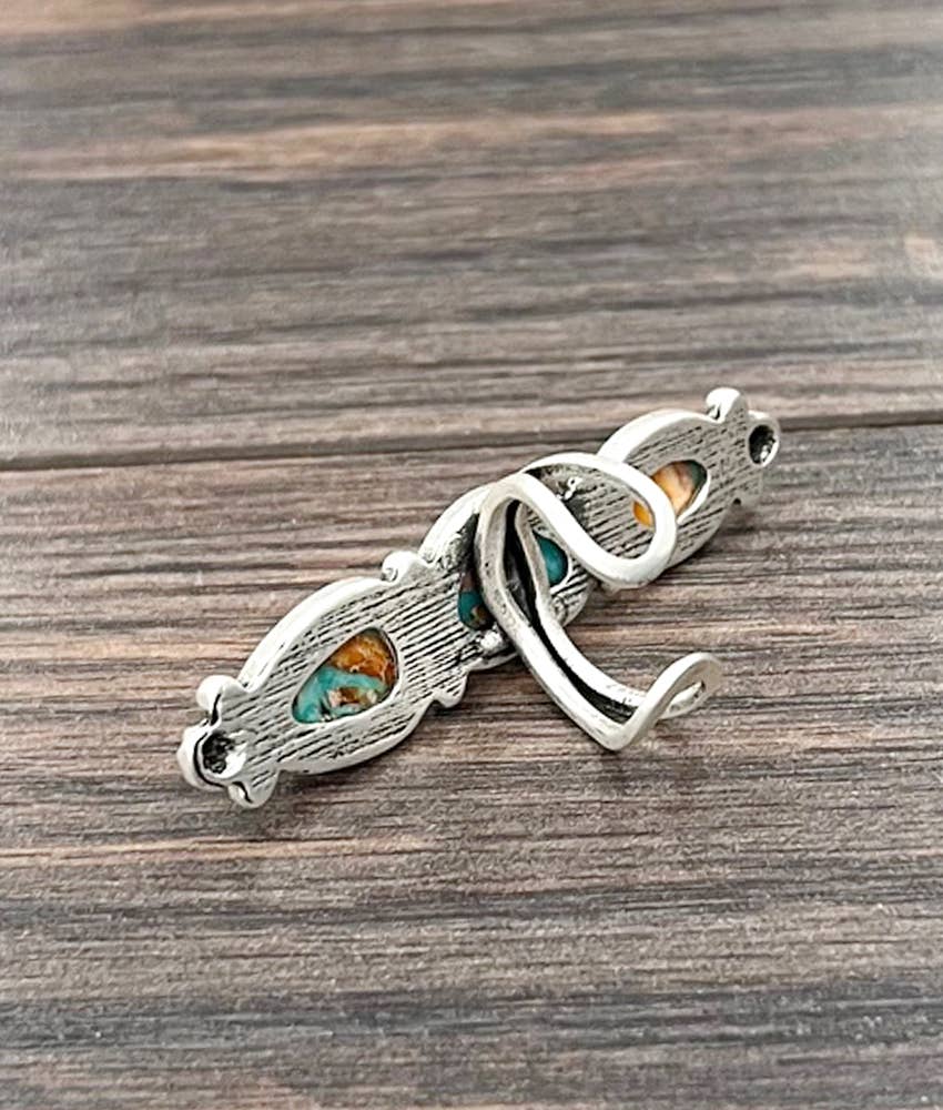 ISAC Trading Inc - Wholesale Cocktail/Statement Ring - 750537, 2.2" Navajo Gemstone, Brass Adjustable Ring1