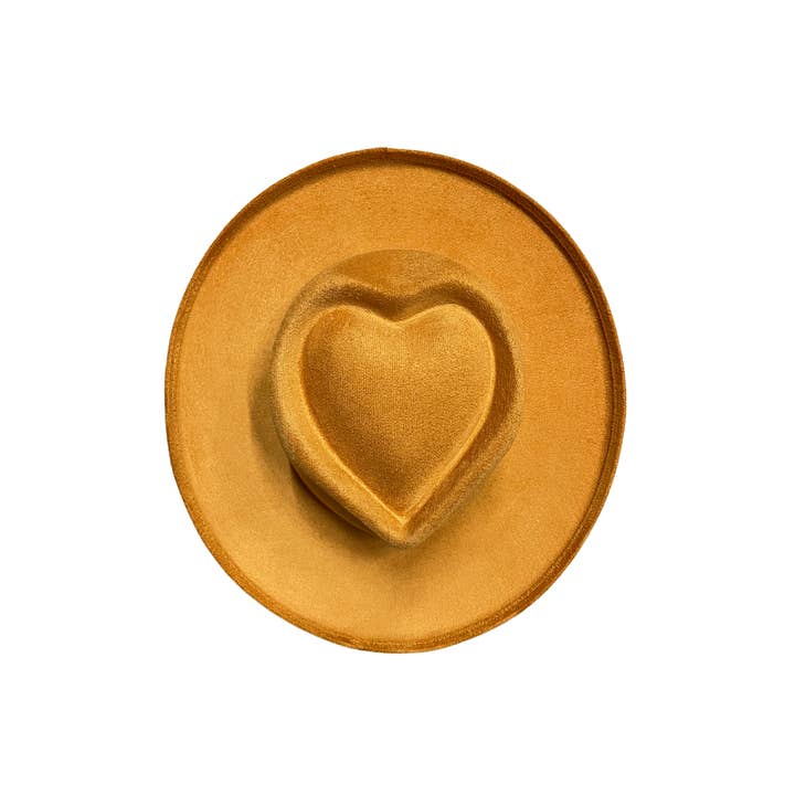 The Modern Cactus Co - Wholesale Fedora - Unisex - Vegan Suede Pencil Curl Brim Sweetheart Crown Fedora Hats1