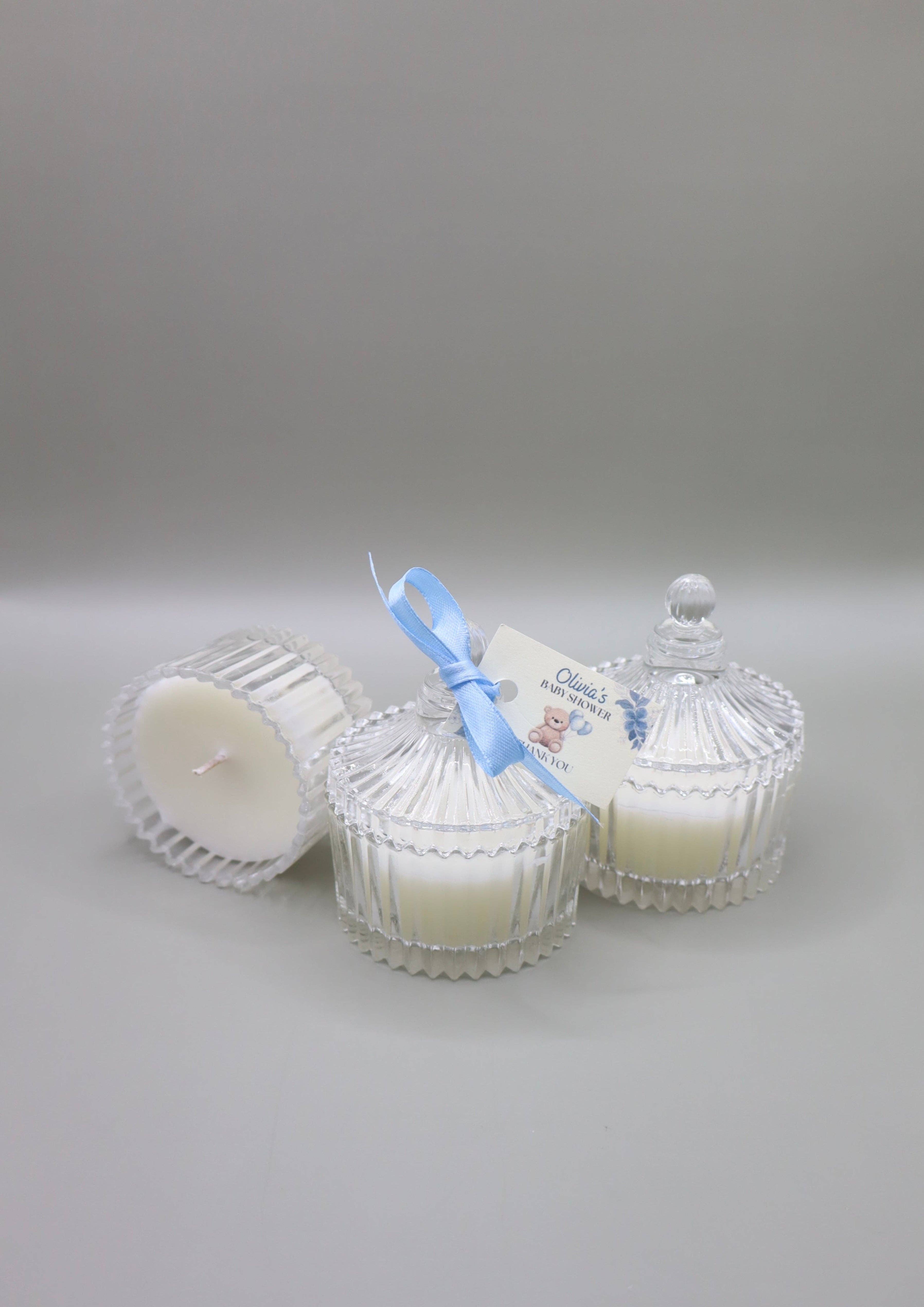 alCo Candles - Wholesale Party Favor - Personalized Baby Shower Party Favors - Mini Candle | Baby Boy2