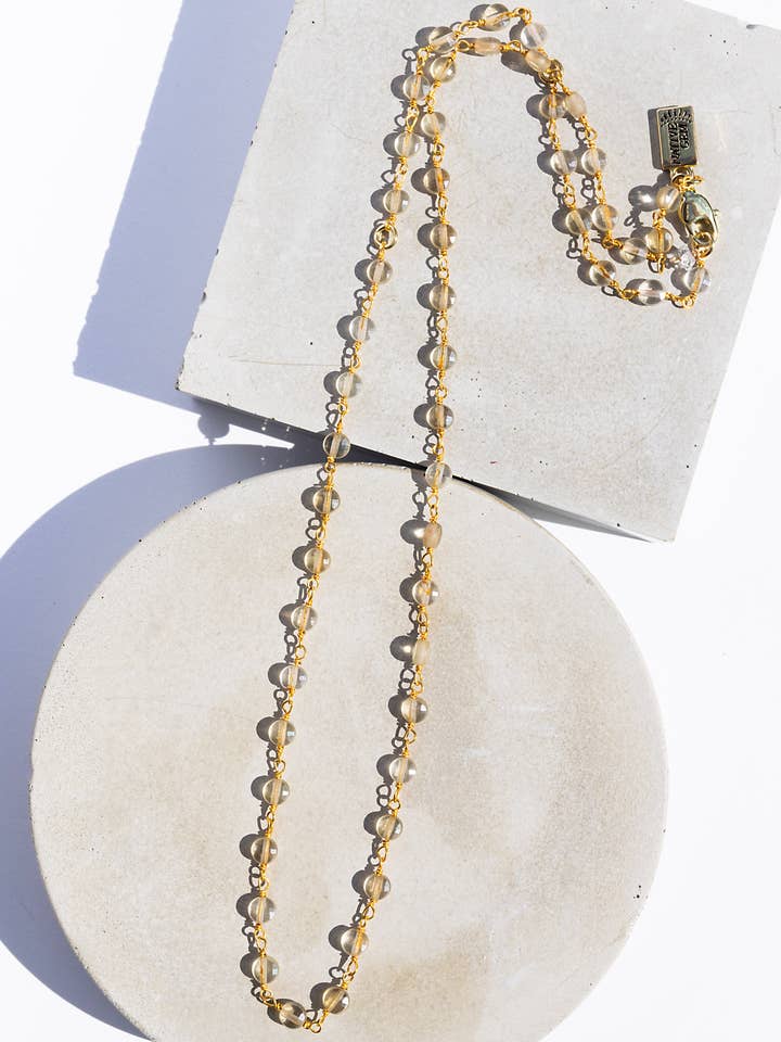 BIRTHSTONE NECKLACE- NOVEMBER CITRINE for wholesale by Native Gem