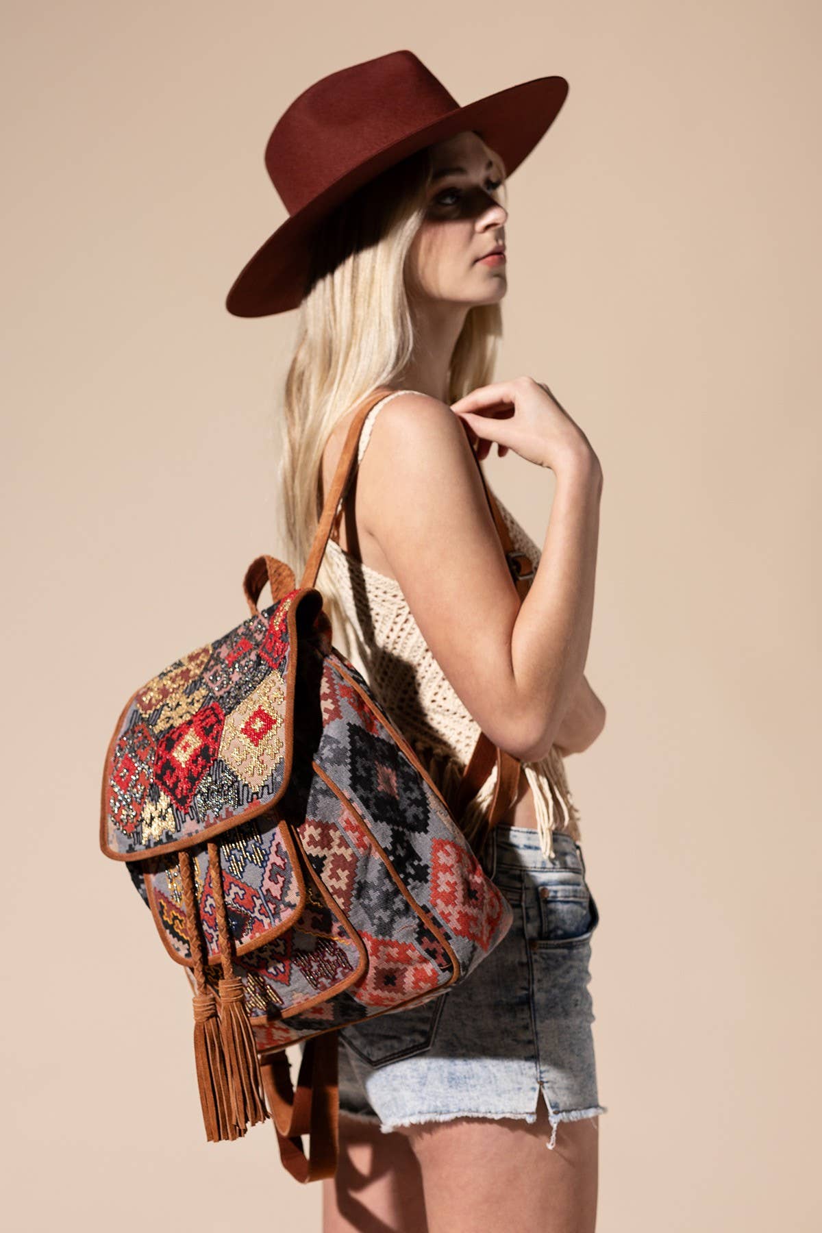 Bordeaux Handmade Backpack for wholesale on Faire8