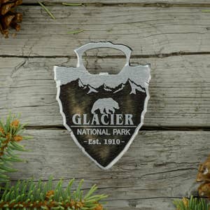 Stainless Steel Glacier Goat Water Bottle - Glacier National Park