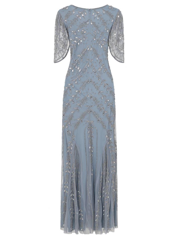 Nuvola Blu Abito lungo decorato blu nuvola Titania in vendita all'ingrosso su Faire7