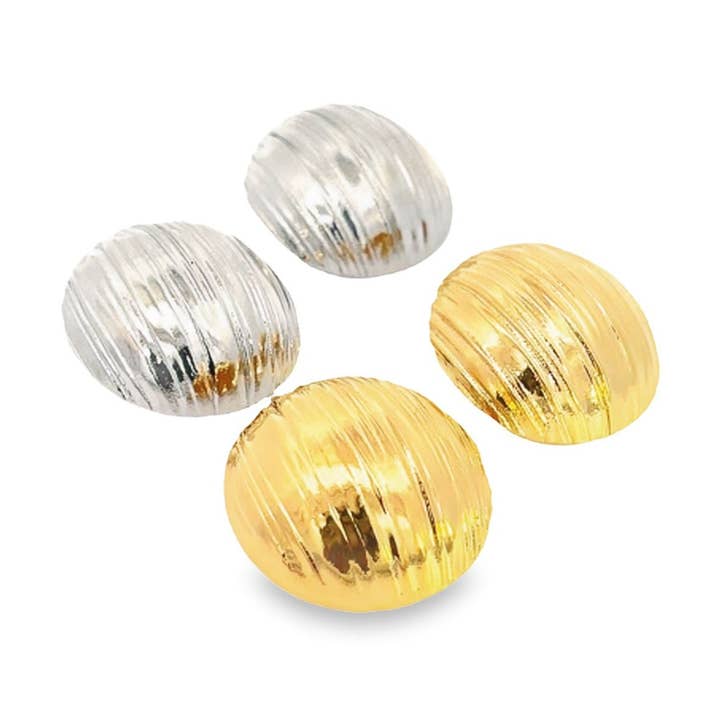 18K Gold Filled Textured Round Circle Stud Earrings (J34) for wholesale by MIA Jewelry