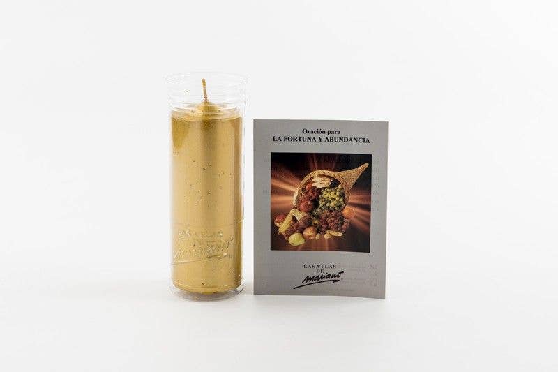 Las Velas de Mariano - Wholesale Novelty Candle - FORTUNE AND ABUNDANCE PRAYER CANDLE0