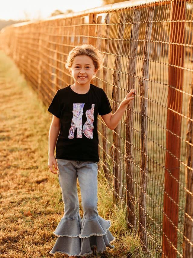 Camiseta de Manga Corta con Guitarra para JÓVENES, 8-12 para venta al por mayor de Shea Baby