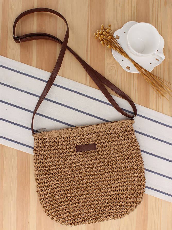 Braid Straw Crossbody Bag MOQ 3pcs JSRH018 for wholesale by UNISHE