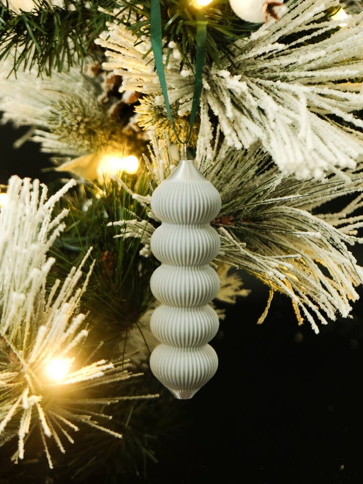 Christmas decoration - 3d printed tree ornament - NR-2 for wholesale by Du Vert Au Rouge Chez Soi