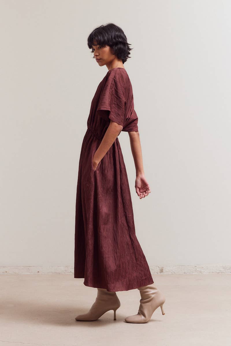 Grade & Gather - Wholesale Dress - Women's - 61206 - BAT WING SHORT SLEEVE DRESS8