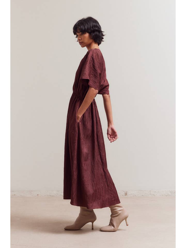 Grade & Gather - Wholesale Dress - Women's - 61206 - BAT WING SHORT SLEEVE DRESS8