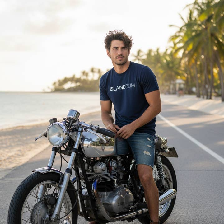 UPF 50 Performance Signature shirt met korte mouwen - marineblauw voor wholesale door Island Bum